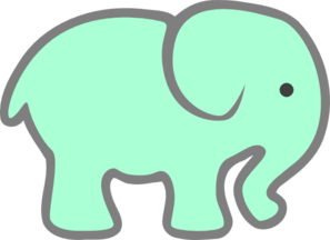 clipart elephant green