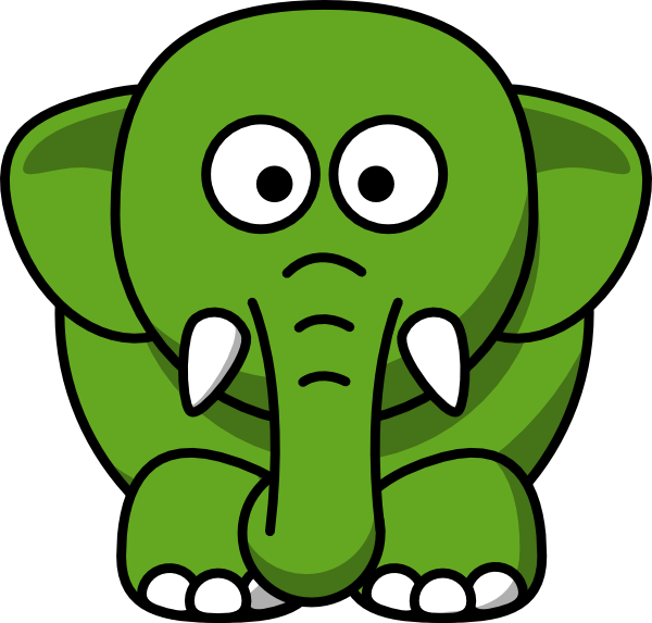 clipart elephant green