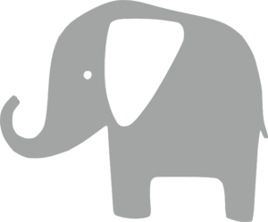 elephant clipart grey