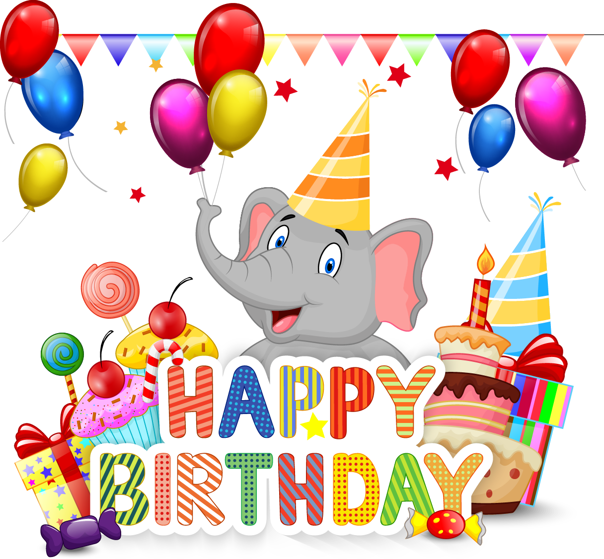 Clipart elephant happy birthday, Clipart elephant happy birthday ...