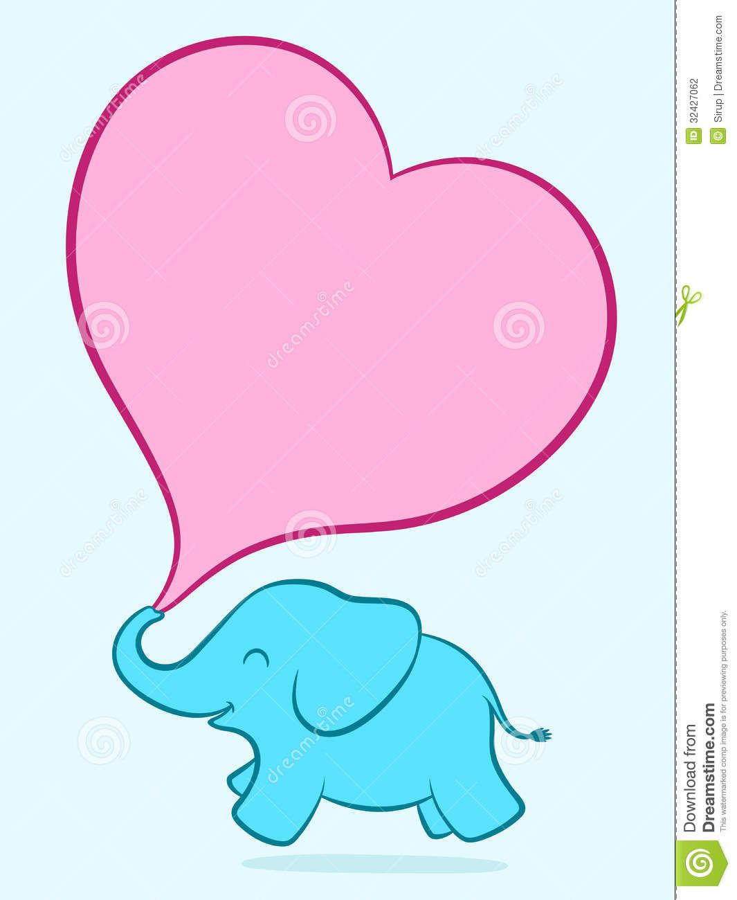 clipart elephant heart