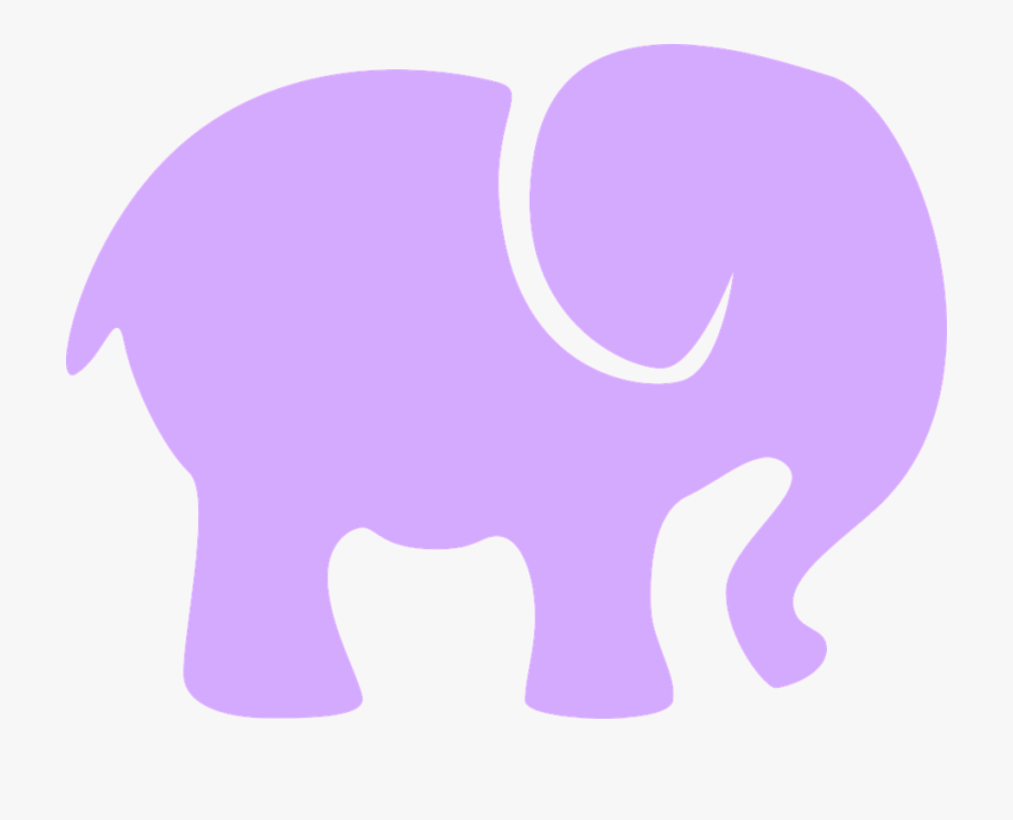 clipart elephant lavender
