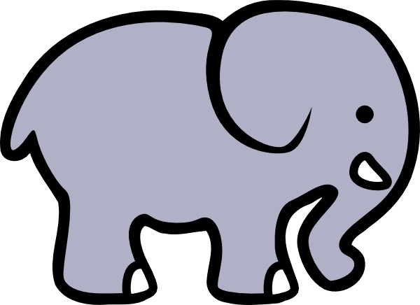 clipart elephant line art