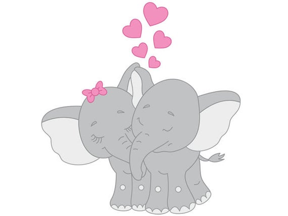 elephants clipart love