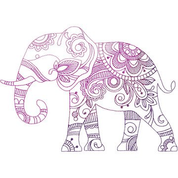 elephants clipart henna