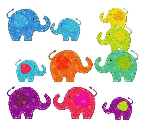 Elephant clipart rainbow. Pin by scrapbooking gif