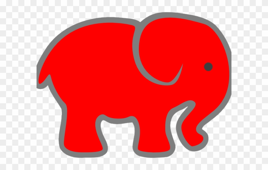 clipart elephant red