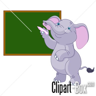 clipart elephant school