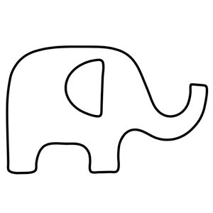 clipart elephant shape