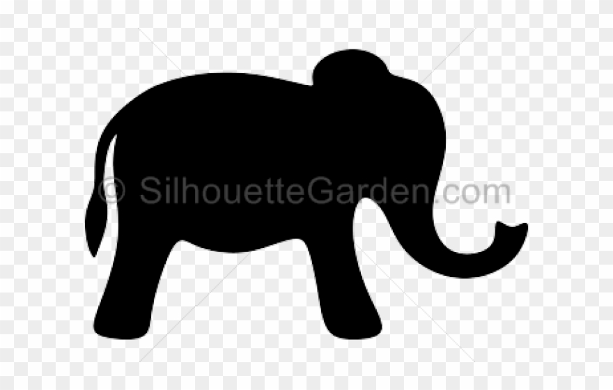 Clipart elephant silhouette. Silhouettes simple 