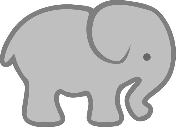 elephant clipart shape