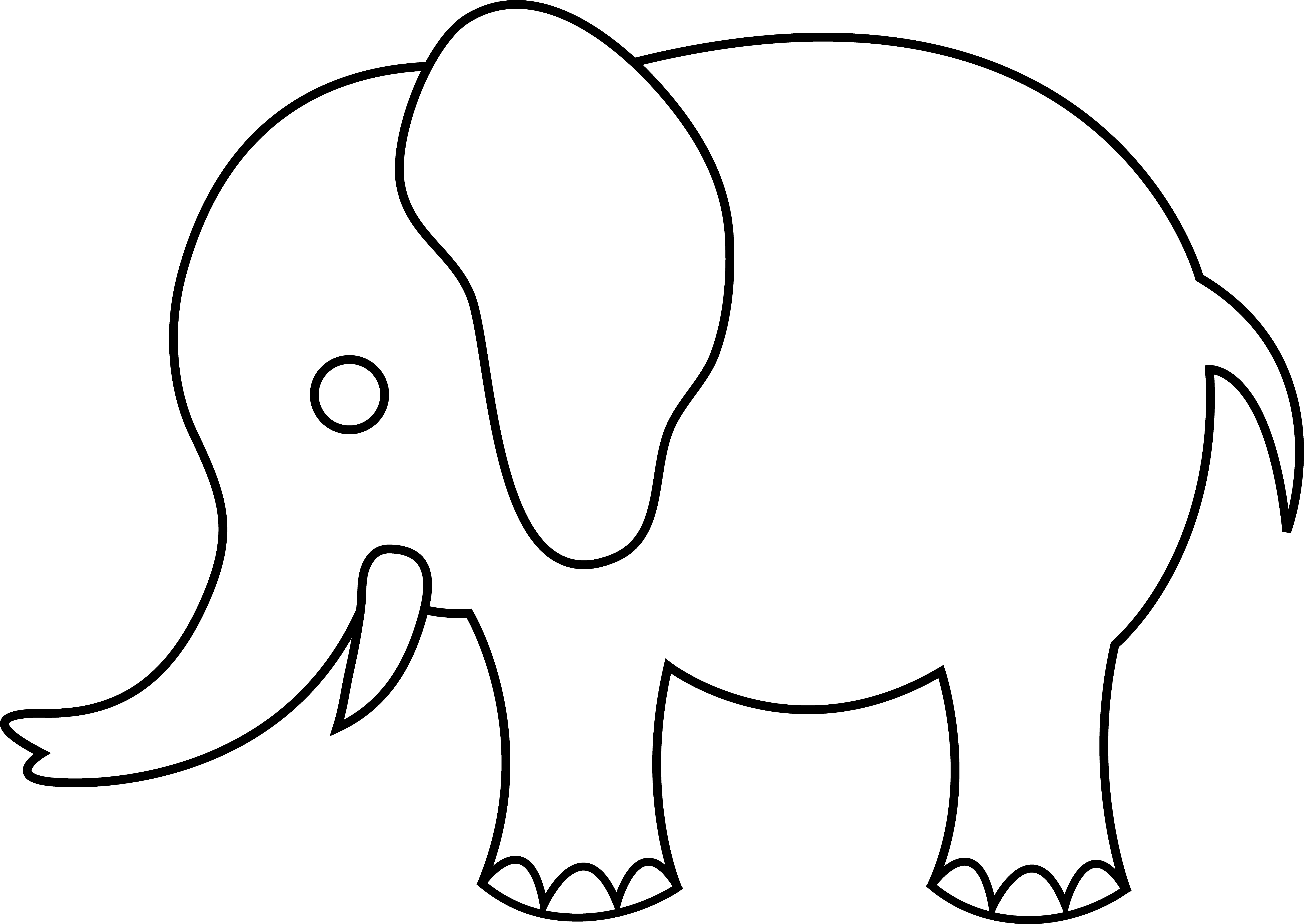 clipart elephant sketch