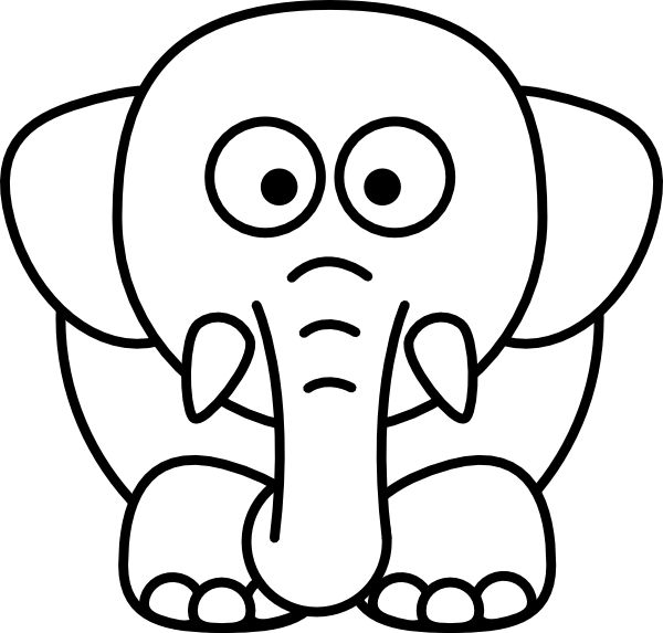 clipart elephant sketch