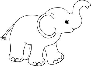 elephants clipart outline