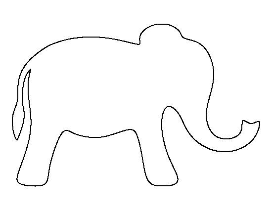 clipart elephant template