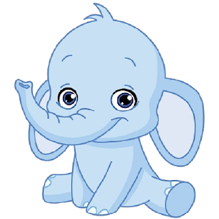 Clipart elephant transparent background. Funny baby images appliqu