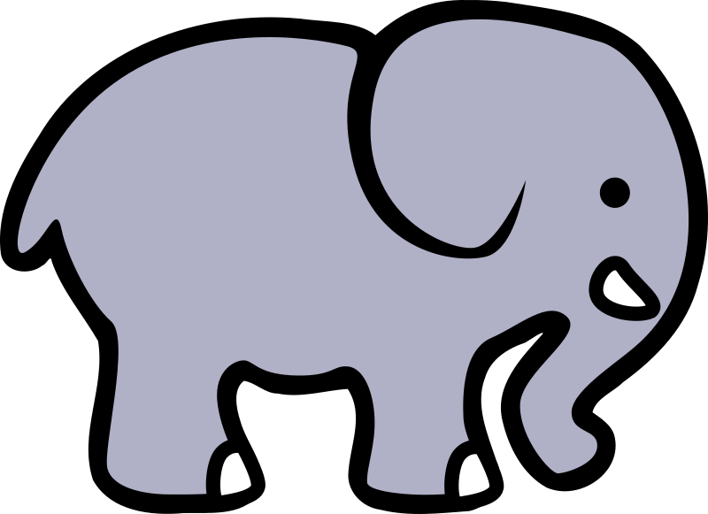 D cartoon medium image. Clipart elephant transparent background