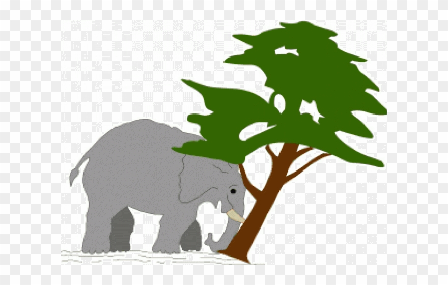 clipart elephant tree