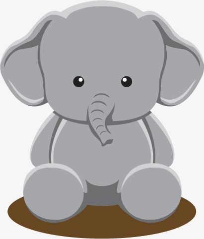 Cute baby . Clipart elephant vector