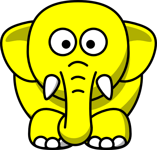 elephants clipart yellow
