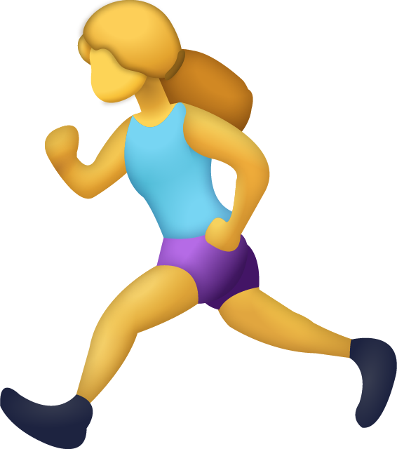 Exercise clipart emoji. Download woman running iphone