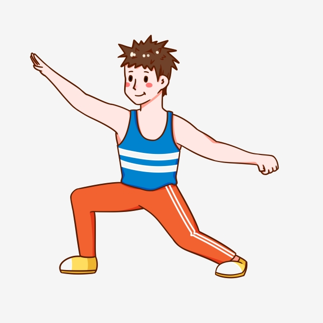 Clipart exercise fit boy. Fitness doing exercises love