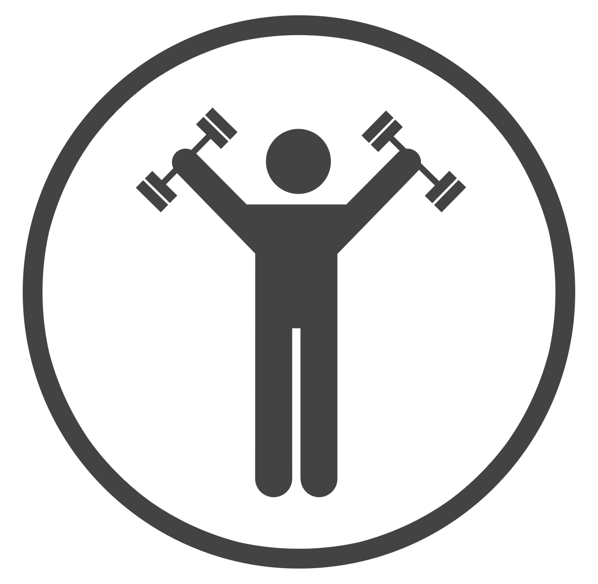 Physical exercise computer icons. Dumbbell clipart fitness centre