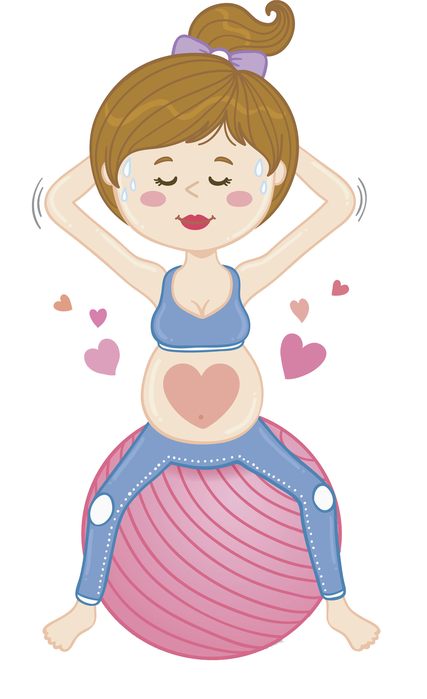 Pregnancy cartoon drawing woman. Exercise clipart balance exercise