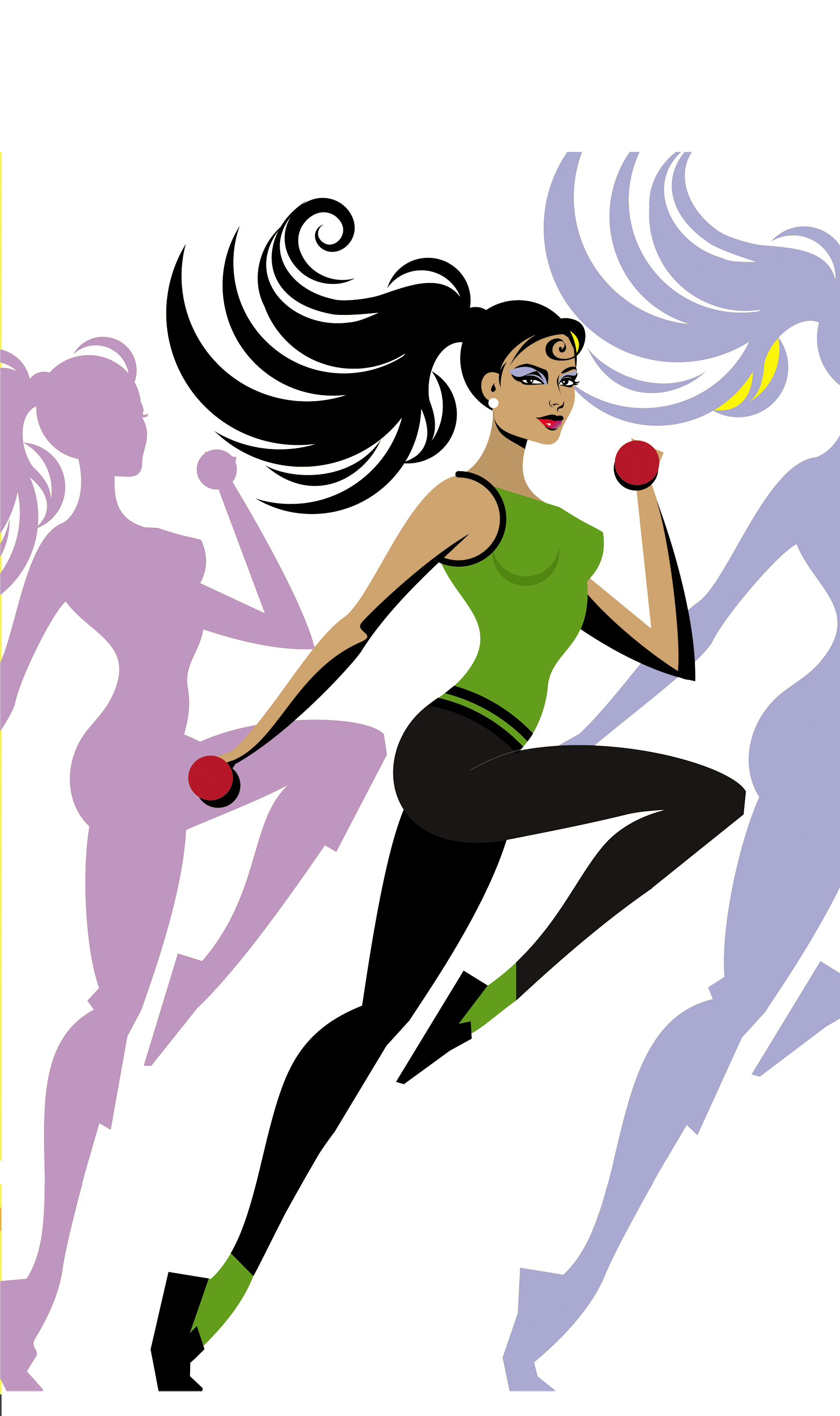 Physical fitness weight loss. Exercise clipart sport training