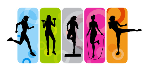 Exercising clipart group exercise. Free cliparts download clip