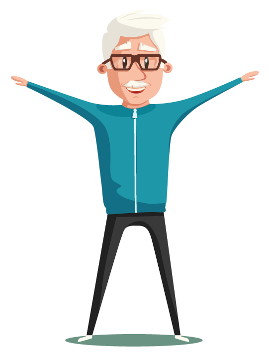 Tips for aging well. Exercising clipart vigorous