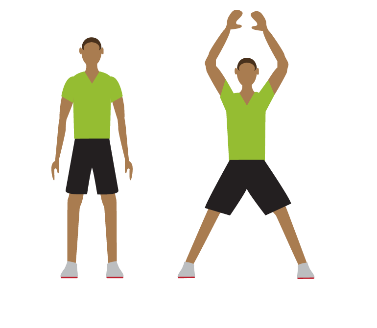 Picture #1028438 - exercising clipart jumping jacks. 