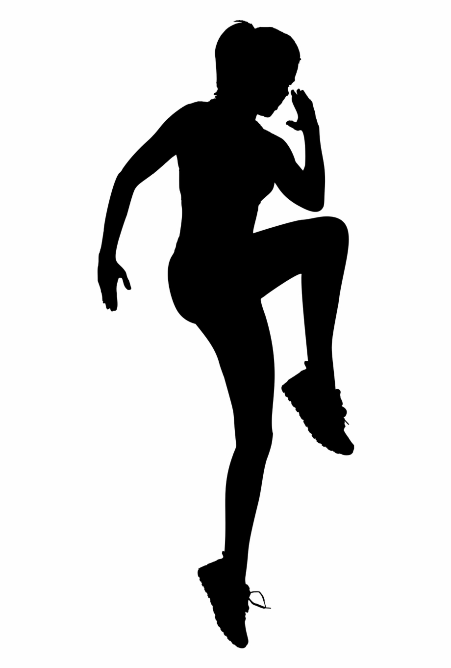 Exercising female fitness png. Exercise clipart silhouette