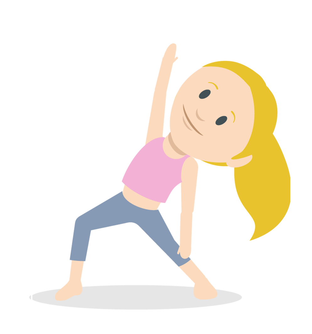 Education motion exercise girl. Fitness clipart physical activity