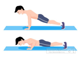 exercising clipart push up