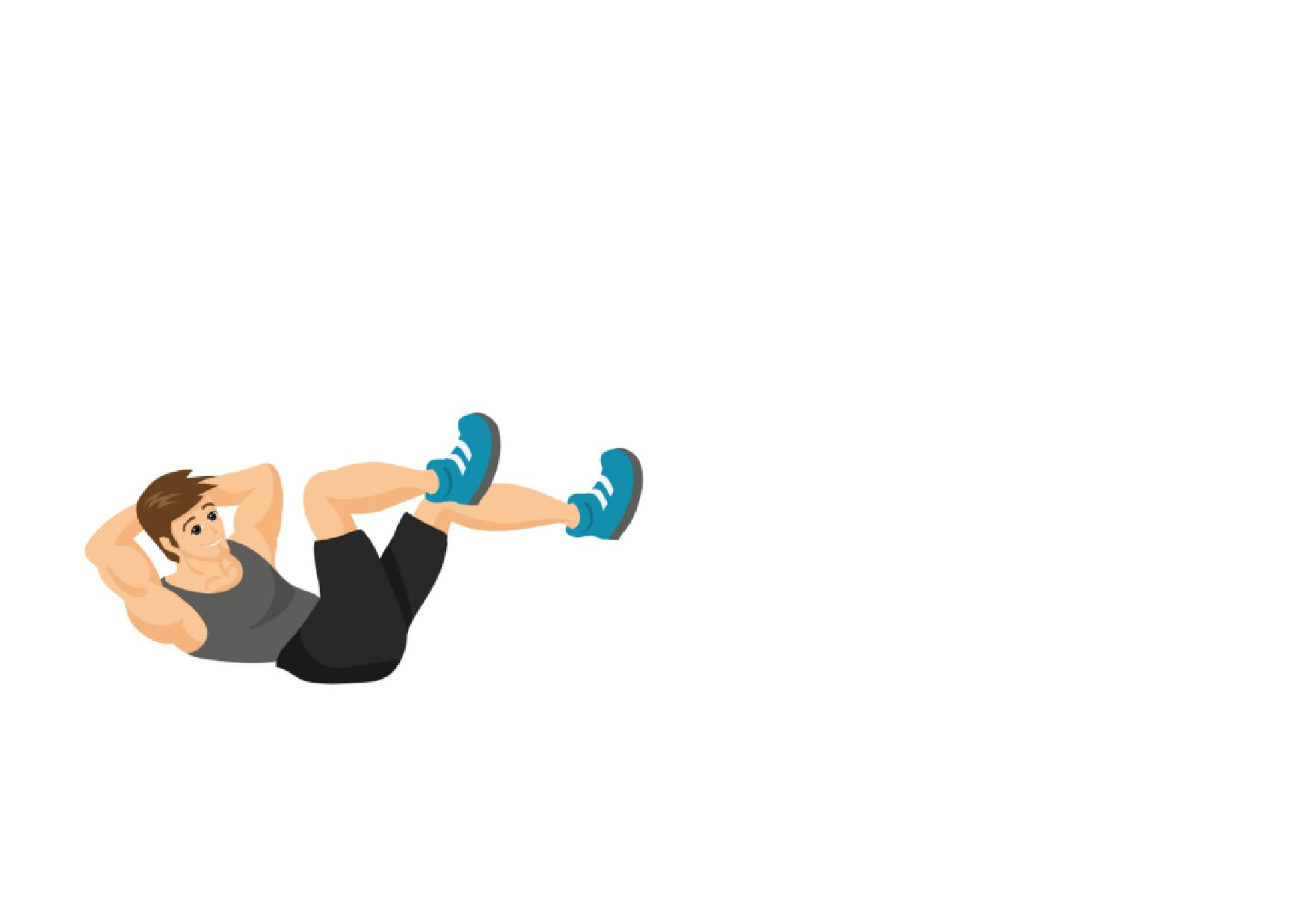 Gym fitness full workout. Exercising clipart sit ups