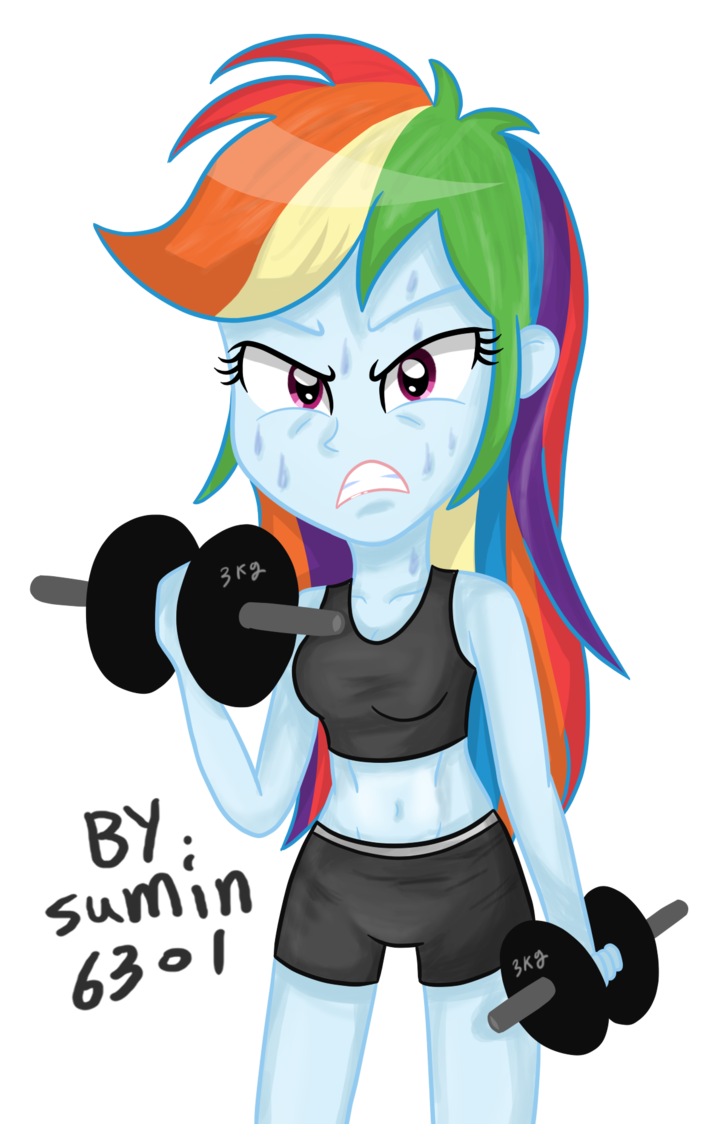 Clipart exercise student exercise. Rainbowdash png by sumin