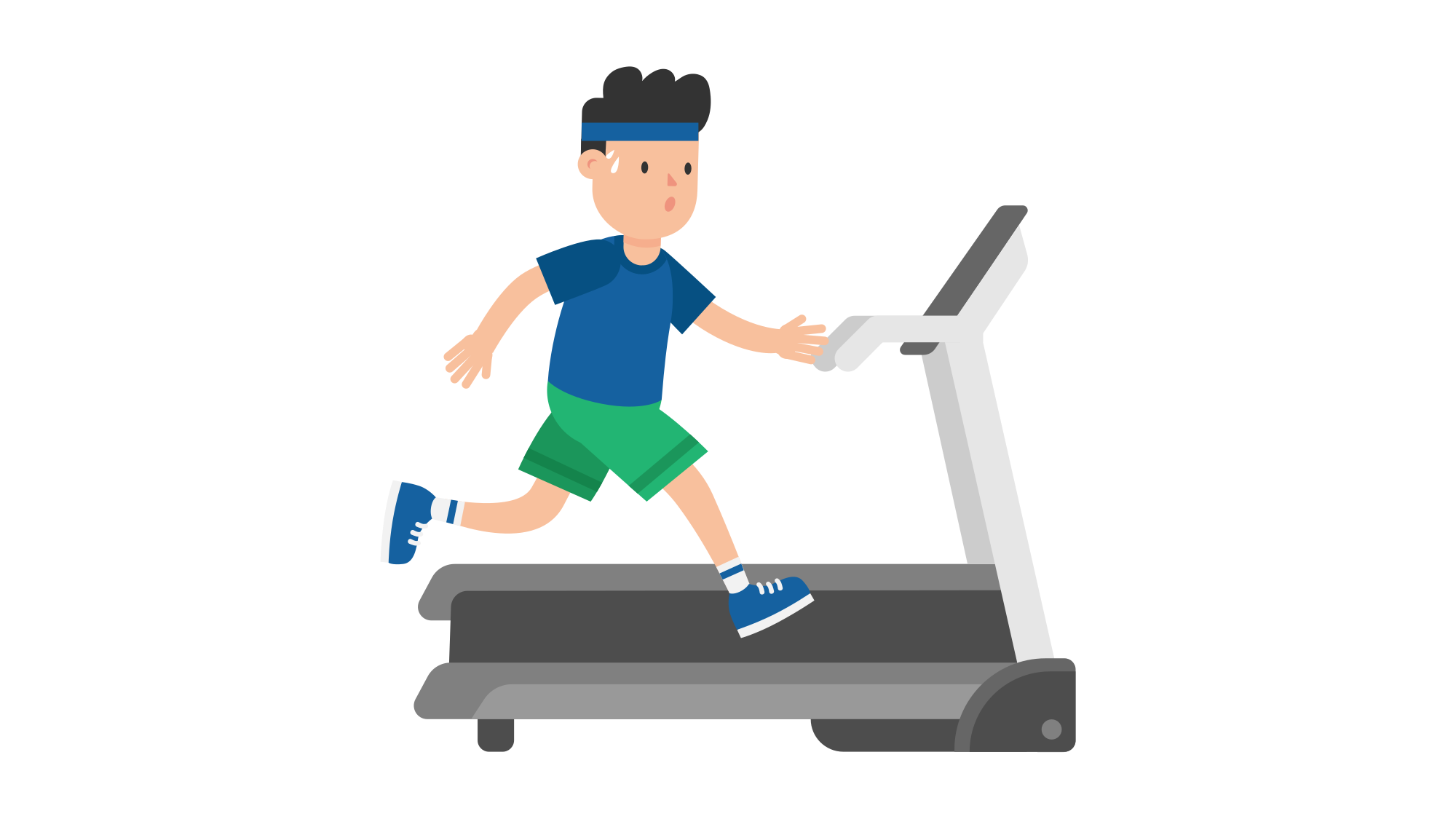 File man on a. Exercise clipart running machine