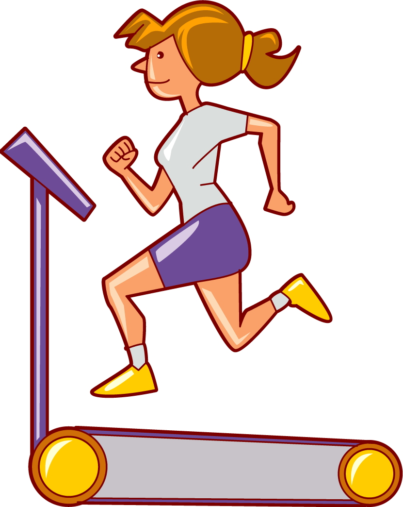 The world of gym. Exercising clipart treadmill