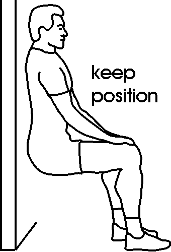 Exercising clipart wall sit. Clip art library 