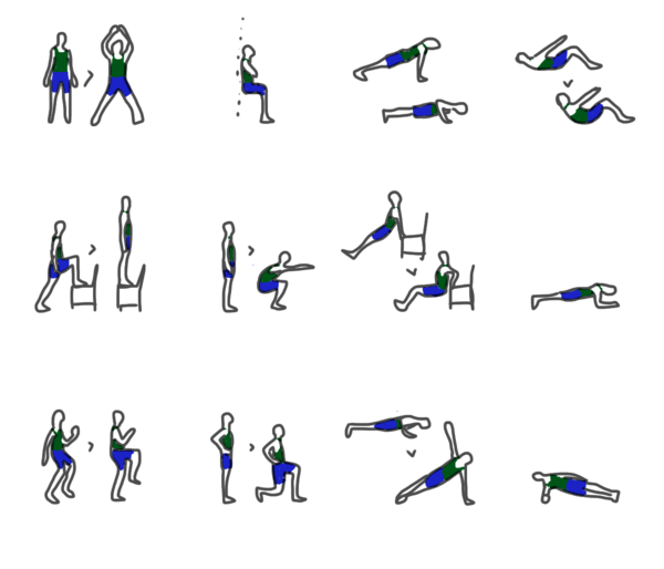 Workout pure change by. Exercise clipart chair exercise