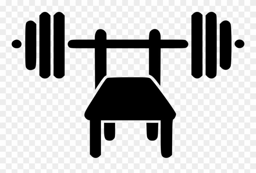 Weight clipart bench press bar. Exercise word art logo