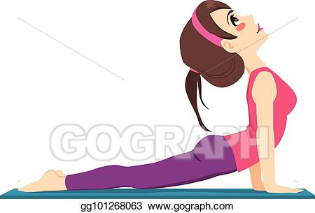 Exercise clipart yoga. Vector art drawing gg