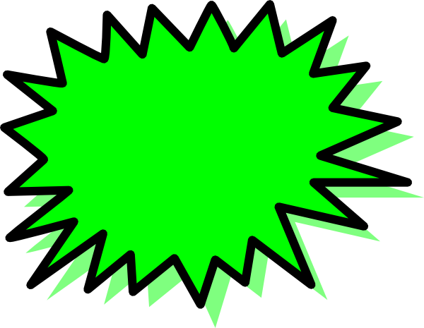 Green pow clip art. Clipart explosion blank