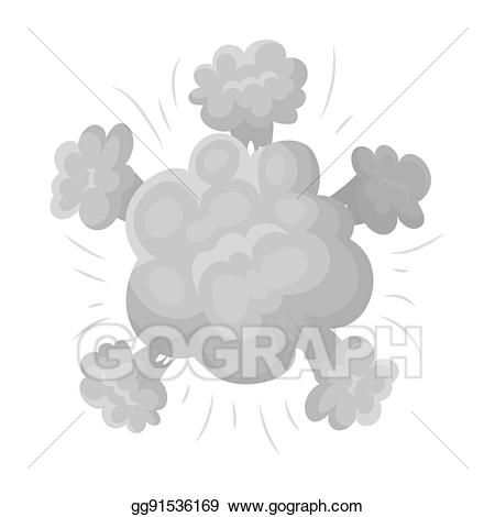 Clipart explosion bmp. Icon in monochrome style