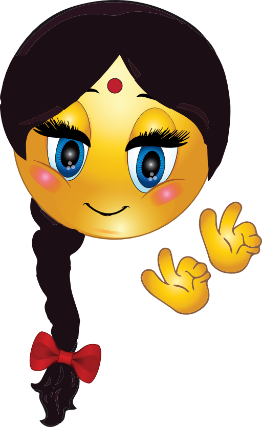 clipart smile girl indian face