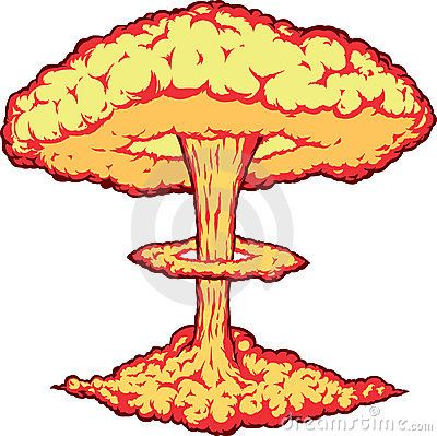 clipart explosion nuclear fallout