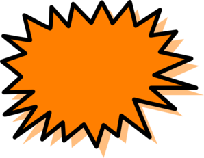 clipart explosion orange