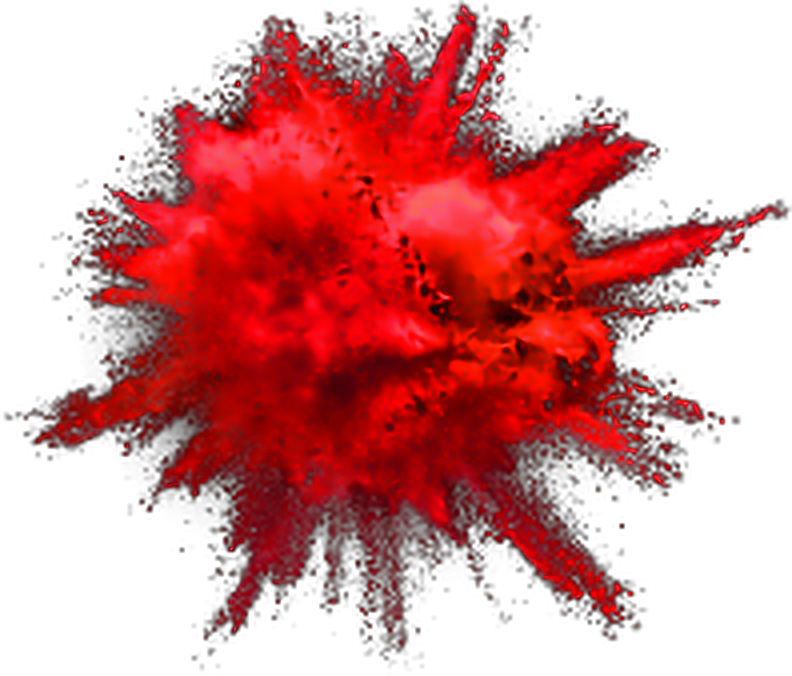 Smoke explosion png. Red powder sticker by