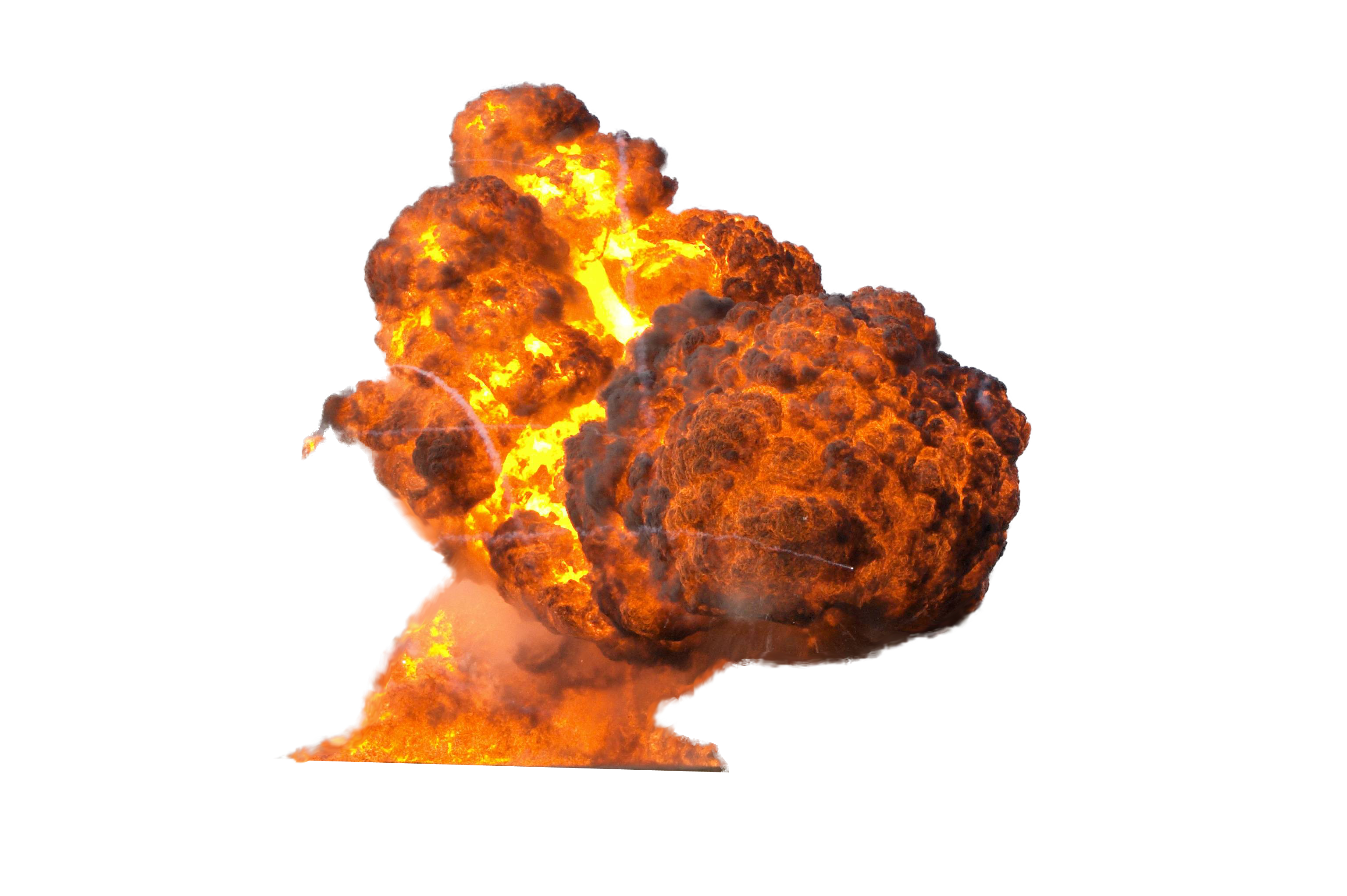Big with fire and. Explosion smoke png